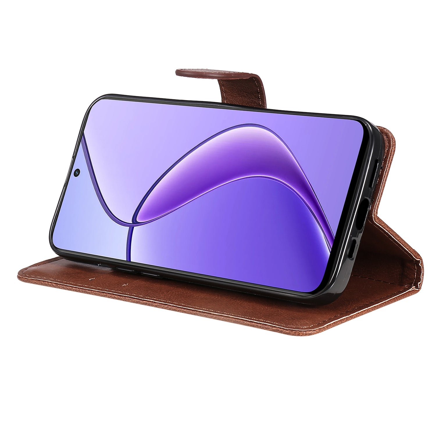 KT Leather Series-2 for Realme 12 Case Adjustable Stand Solid Color Phone Protective Shell KT Leather Series-2 for Realme 12 Case Adjustable Stand Solid Color Phone Protective Shell